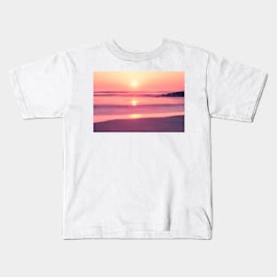 A sunset at Furadouro beach, Ovar, Aveiro region of Portugal Kids T-Shirt